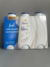 Dove Body Wash Deep Moisture 3 Pack 69oz Total 0.39 per gallon