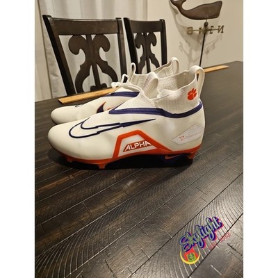Nike Mens Alpha Menace Elite 3 Clemson Pe Team Issued Cleats Dh3353-112 Sz 16