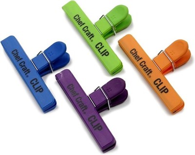 Chef Craft Select Plastic Large Bag Clip Set, 6 inch 4 Piece Set ( 2 pack) 