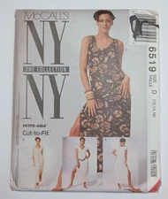 McCall's 6519 Sewing Pattern Misses' Stretch Knit Close Fit Sheath Dresses 12-16