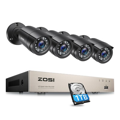 ZOSI CCTV 8CH 1080P DVR 1TB Outdoor 3000TVL Security