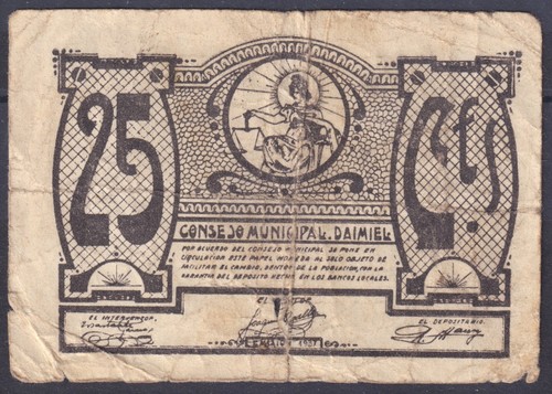 Billet Coldstream 25 Centimes 1937 - Serie D -consejo Municipal De Coldstream - Photo 1 sur 2