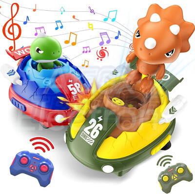 2 Pack Dinosaur Remote Control Car Car Scooter Toy Battle Bumper Car
