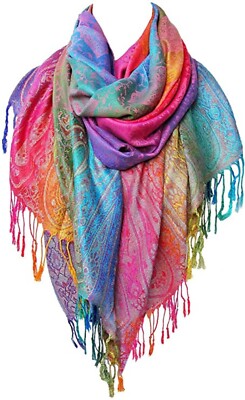 Multicolor Pashmina Scarves for Women Shawls Wraps Fashion Scarf Christmas Gifts
