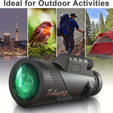 80X100 HD Monocular Portable Telescope for Hunting Mountaineering Bird Watching