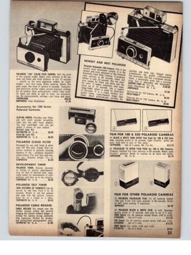 1966 PAPER AD 2 PG Polaroid Camera Swinger Automatic 250 Colro 101 104 eBay