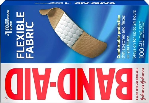 Band-Aid Brand Flexible Fabric Adhesive Bandages, 100 Count *BRAND NEW* - Picture 2 of 5