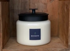 Large 64 Oz Soy Candle Apothecary Jar with Black Lid,  Love Spell Scent