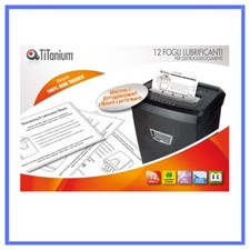 Fogli lubrificanti distruggi documenti elettrico trita carta Titanium ufficio