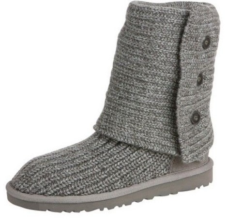 Classic Grey Knit Cardy Boot 