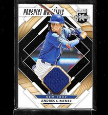 2020 Elite Extra ANDRES GIMENEZ jersey Prospect Materials rookie guardians mets