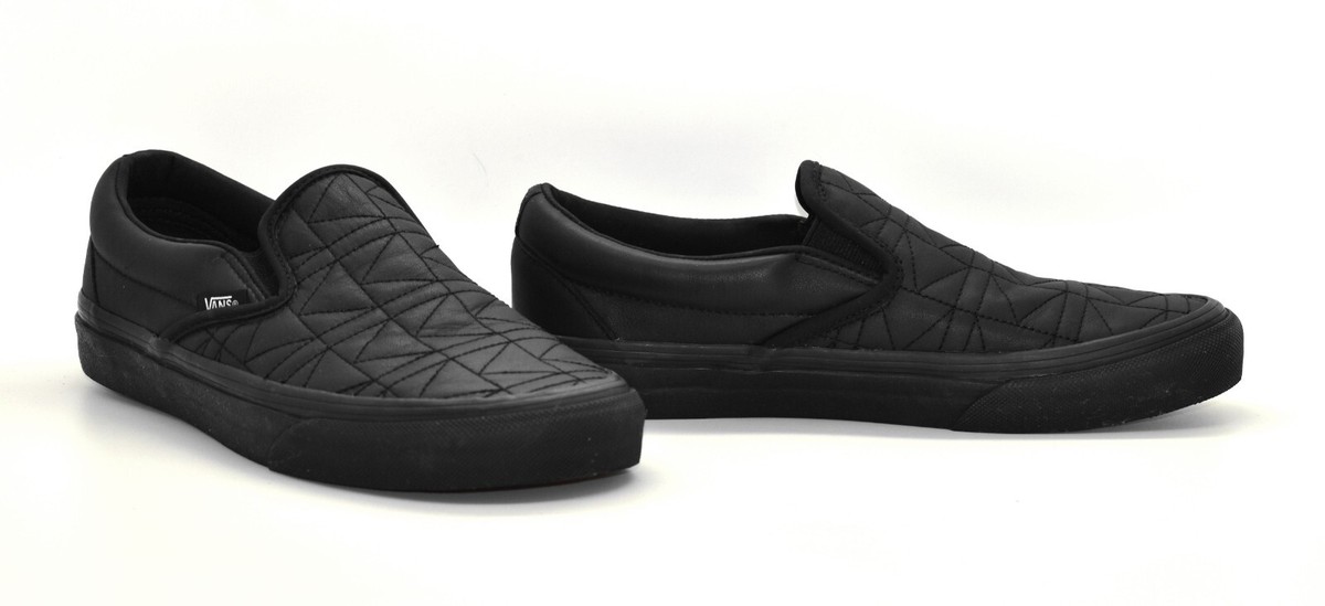 A8 NEW NEW VANS X KARL LAGERFELD Black Quilted Classic Slip On Sneaker M  W