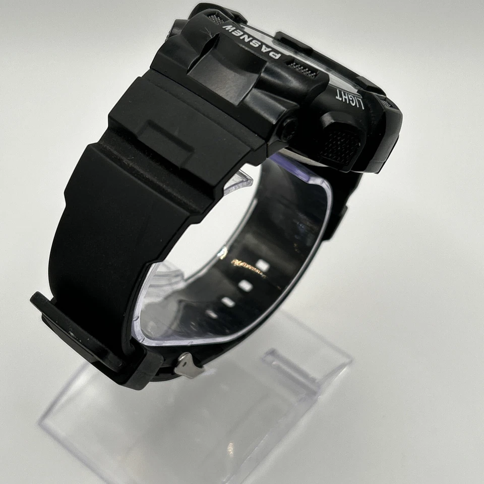 Pasnew Reloj Digital Unisex Tono Negro Acero Deportes Correr WR 30M BATERÍA NUEVA Foto 4 de 4