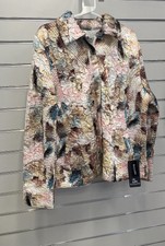 Al Paradise Reversible Jacket Taupe Swirls Xl New