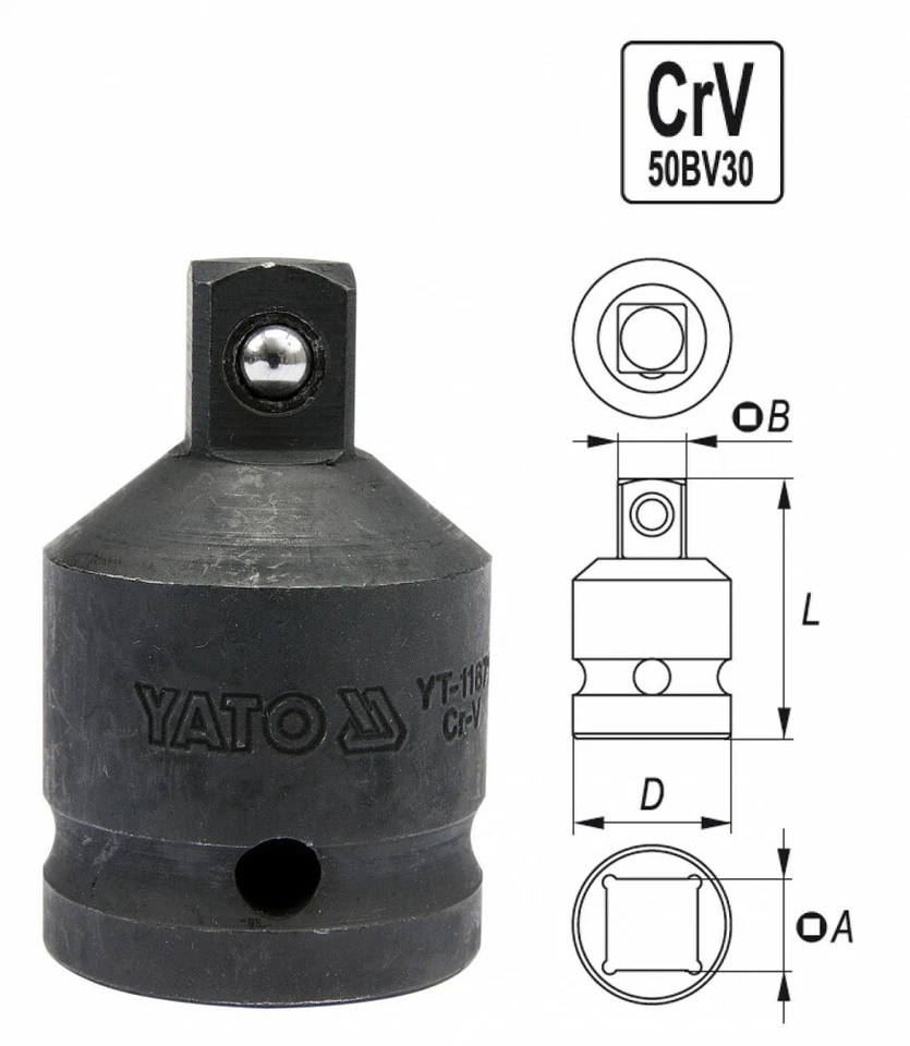 Kraftschrauber Nuss Reduzierstück Schlagschrauber Adapter 3/4 auf 1/2 - Bild 2 von 3