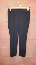 NWT Tommy Hilfiger Womens Blue Polyester Fit Midnight Ponte Pants Stretch Medium
