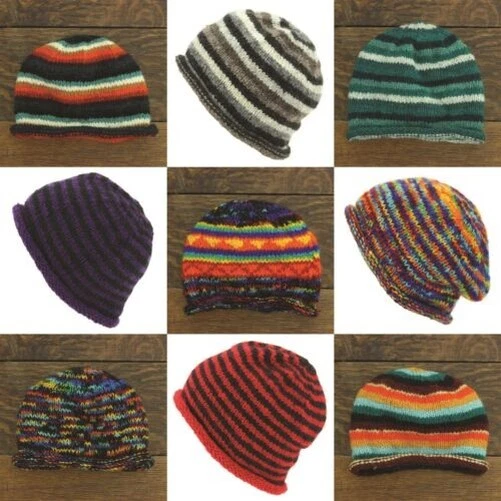 Hand Knitted Wool Beanie Hat LoudElephant knitted Cap Handmade Warm Bean Winter