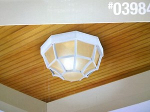 Details About Nib Nice Outdoor Octagon Flushmount Ceiling Light White Finish