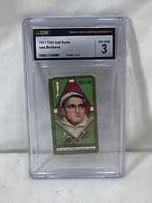 1911 T205 Gold Border Chicago White Sox Lena Blackburne Card CSG 3 Piedmont Back
