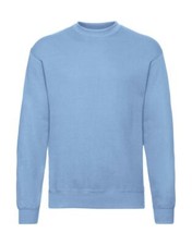 Image of Mens Sweatshirt Fruit of the Loom Classic Sweat Pullover Plain Jumper Sweater