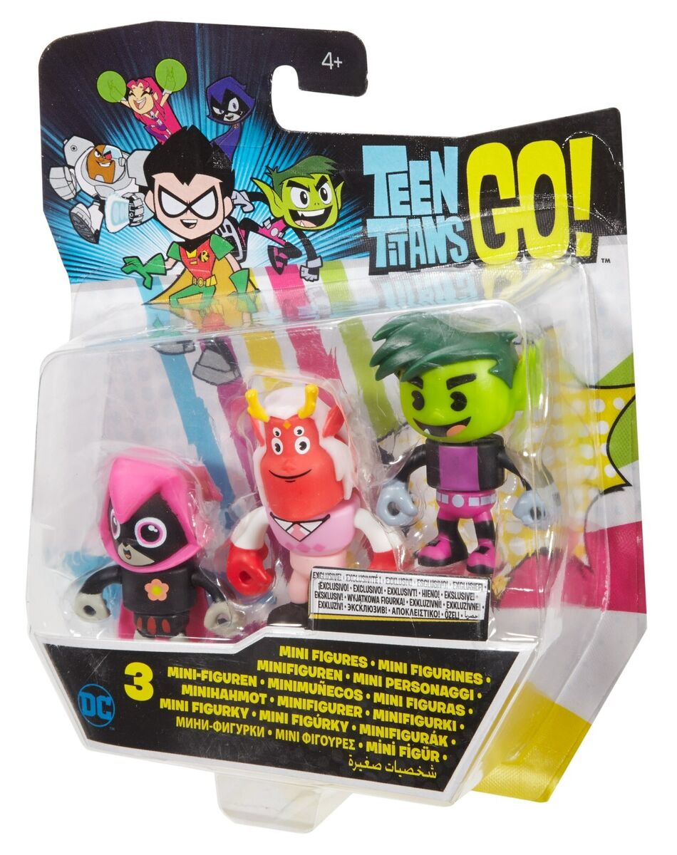 Mini Bonecos Teen Titans Go (Os Jovens Titãs): 3-Pack (Sortido