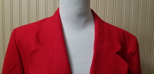 Vintage Pendleton Womens Blazer 10 Red 1970 Virgin Wool Bright Made in USA - Picture 3 of 11