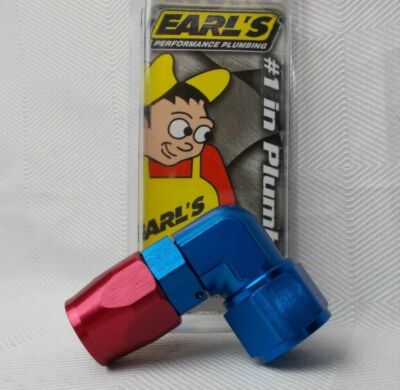 Hose Fitting  -12 AN 90° Female Swivel Low Profile Earls Performance 809012ERLP