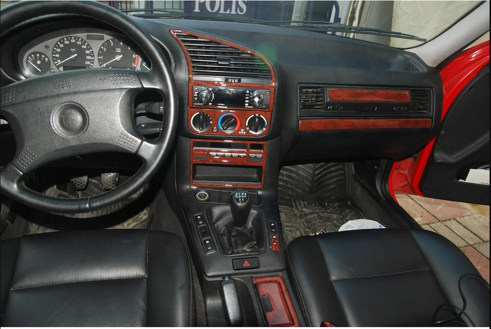 Interior Dash Trim Cover Set for Daewoo Lanos 1997-Up 11 PCS Walnut Look - Изображение 3 из 4