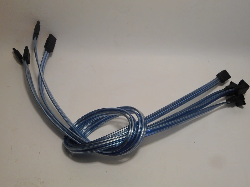 Belkin 13660 7 pin right angle Serial ATA SATA cable 22 inch length qty 4 - Image 2 of 4