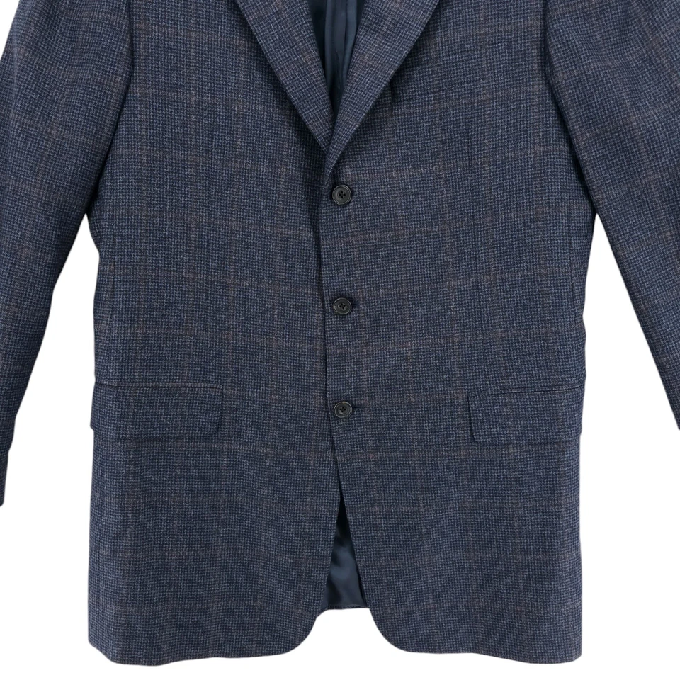 Chaqueta Blazer Hickey Freeman Azul Madison 3 Botones Mezcla Lana Cachemira 42 L Foto 2 de 4