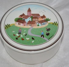 Villeroy & Boch  Design Naif Porcelain House on Hill Trinket Box Luxembourg 