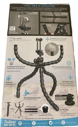 Bower Grappling Vlog Pod With Bendable Arms And Legs For Content Creator NEW - Picture 2 of 4