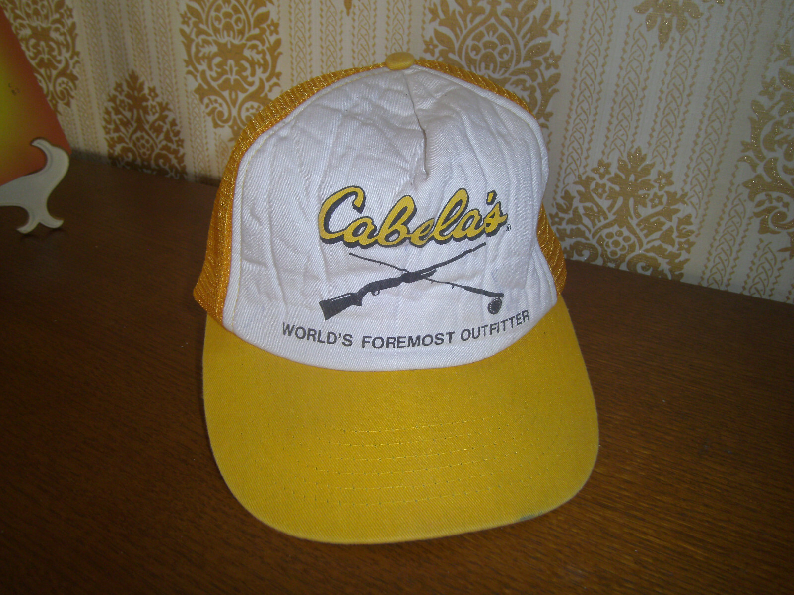Cabelas World's  Mesh hat cap Foremost Outfitter Adjustable Advertiser