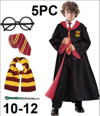 Harry Potter Gryffindor Robe & Wand M 杖 Harry Potter Gryffindor Costume Set ROBE, TIE, SCARF, WAND