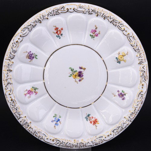 3-tlg. - Meissen Pfeifferzeit (2. Wahl) Kaffeegedeck X-Form Streublümchen X37 - Bild 7 von 10