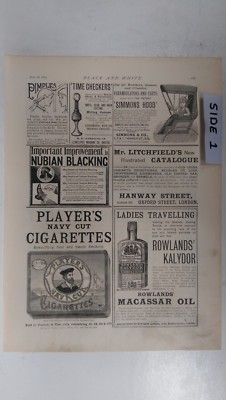 Spielerzigaretten: Lipton Tea: 1894 Black & White Magazinseiten