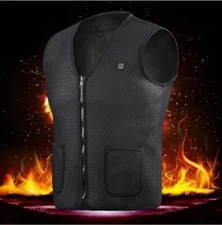 Heated Vest Warm Winter Electric USB  Men Women Free Neck Cover Thin Profile New