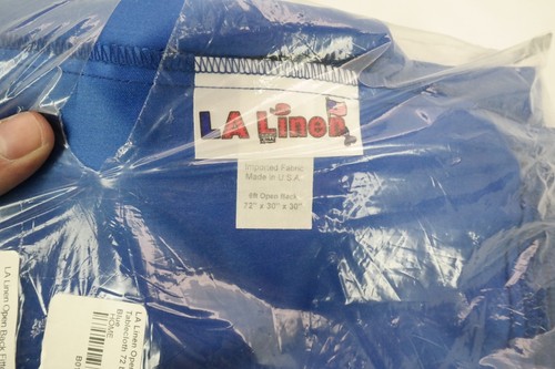 LA Linen Open Back Bridal Satin Rectangular Fitted Tablecloth 72x30x30 Blue TF - Picture 2 of 6