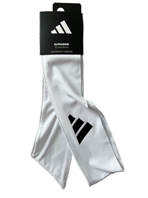Adidas GC3495 Alphaskin Tie Headband White OSFA adidas Unisex-Adult Alphaskin Tie Headband in White with  main image 3