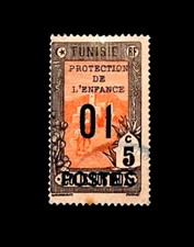 TUNISIA Stamp - 1925 Parcel Post Overprint Semi Postal Sn B37 Used  r28