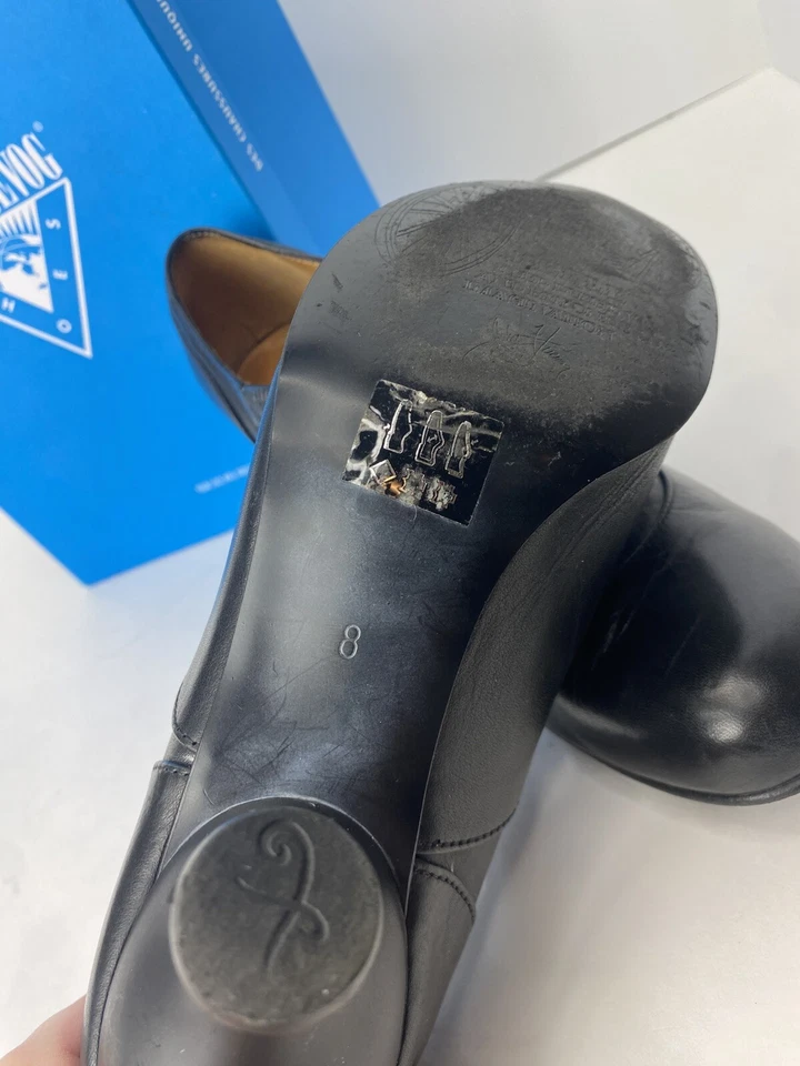 John Fluevog Bellevue Mary Jane Tacones Negros Talla 8 Pearl Hart Con Caja Foto 4 de 4