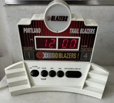 1994 Spartus LED Alarm Clock Portland Trailblazers NBA Stadium Scoreboard