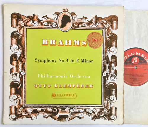 SAX 2350 Otto Klemperer Brahms Symphony No. 4 Philharmonia Columbia ED2 S/C EX