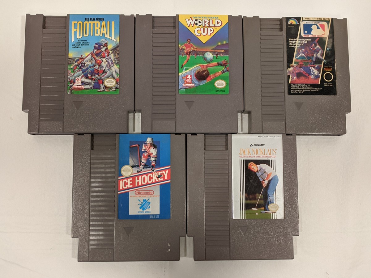 NES Nintendo Games Lot of Play Action Football World cup Soccer