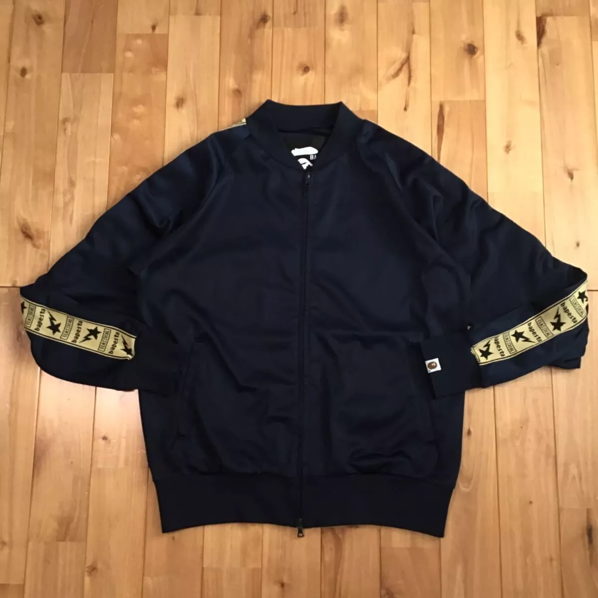 vintage BAPE STA JERSEY track jacket Navy A Bathing Ape Size L