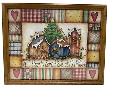 Christmas Print  All Hearts Come Home  Dianna Marcum Framed 15x12 Home Interiors