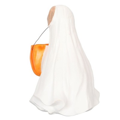 Halloween Ghost Dog Statue Resin Pumpkin Dog Ornament Cute Spooky Ghost Dog SET