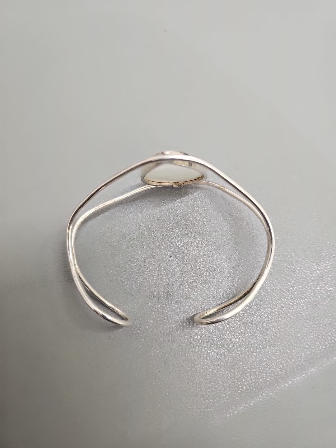Sterling Silver Large Moonstone Cuff Bracelet - image 3