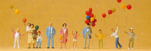 Preiser 24659 Balloon Seller & Customers HO Gauge