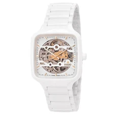 Rado True Square Automatic Skeleton White Dial Unisex Watch R27126012